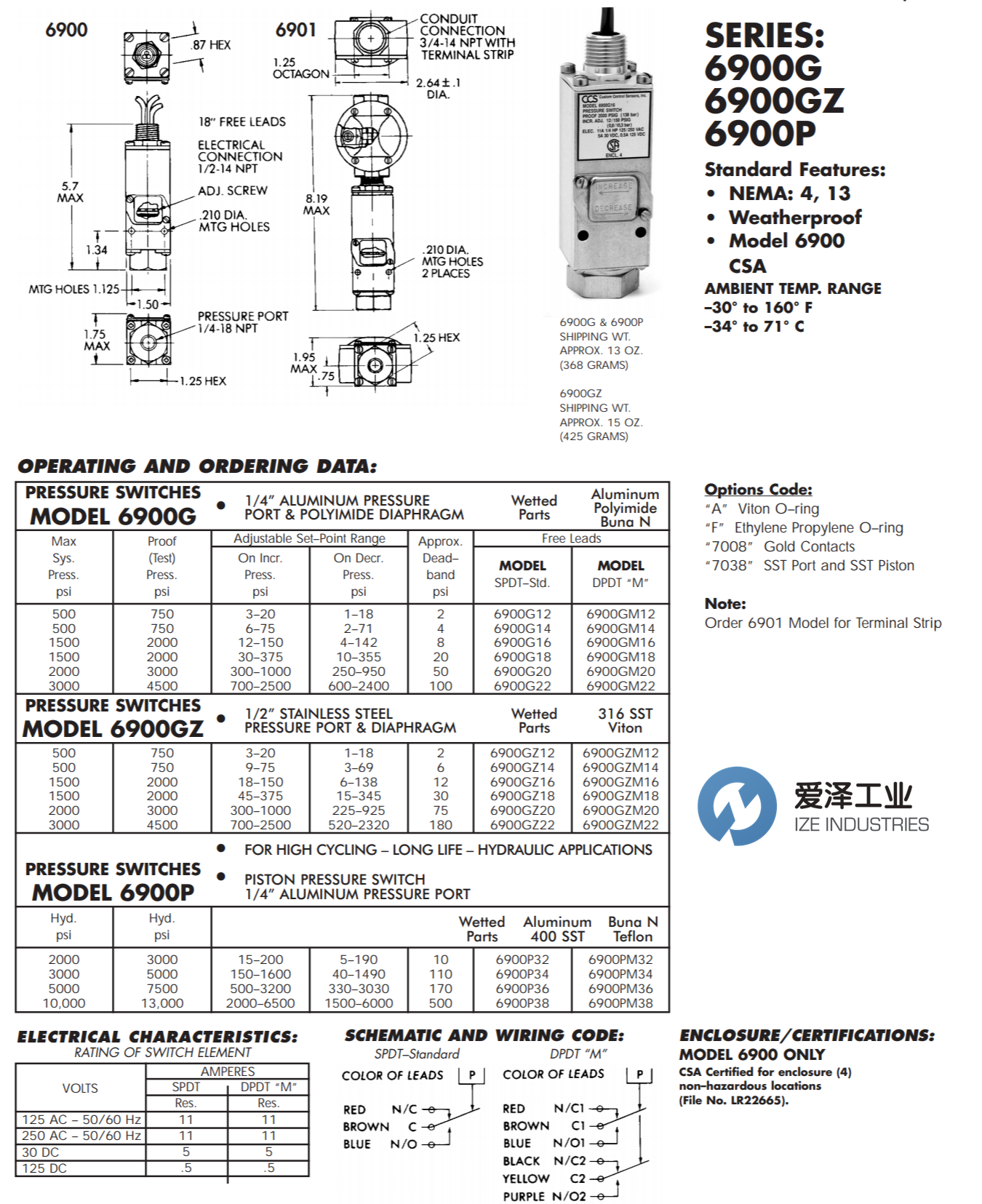 CCS传感器6900P系列 天生赢家凯发一触即发工业 izeindustries.png