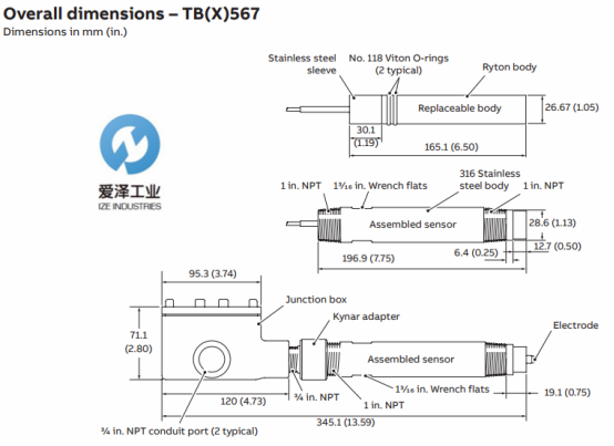 ABB PH电极TB567系列 天生赢家凯发一触即发工业 izeindustries.png