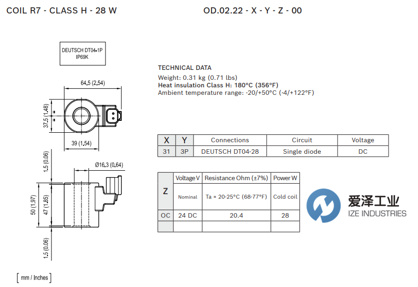 REXROTH电磁线圈OD0222313POC01 R934005309 天生赢家凯发一触即发工业 izeindustries.png